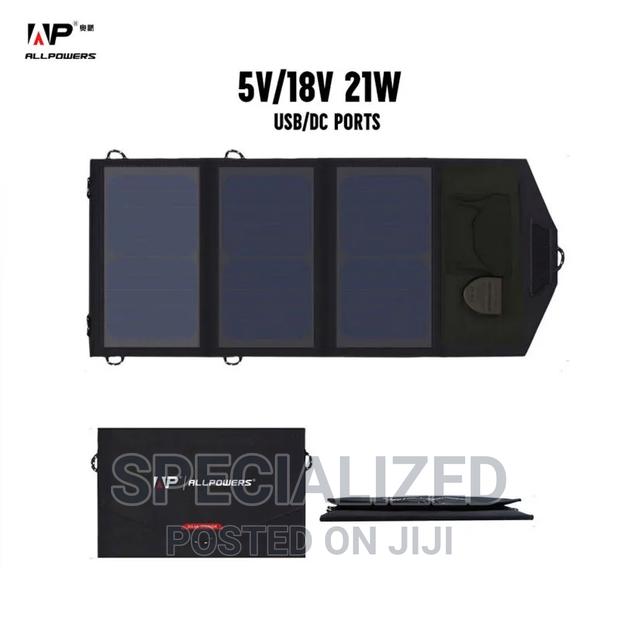 ALLPOWERS 5V, 18V 21W Portable Solar Panel Charger - main view
