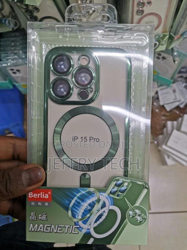 Case-Magsafe for iPhone 15 Pro Max Shockproof Plating Silico - main view