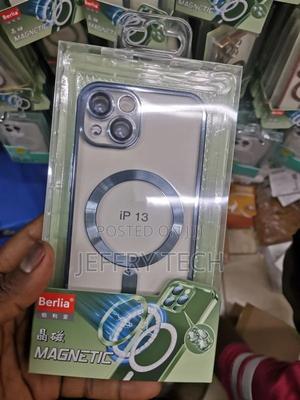 iPhone 13 Cover Blue - Soft Color Borders Logo Hole W - thumbnail 2