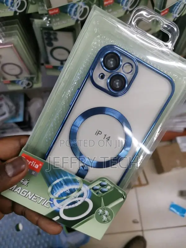 Magnetic Clear Case for iPhone 14 Camera Lens Protector Comp