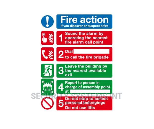 Fire Action Sign