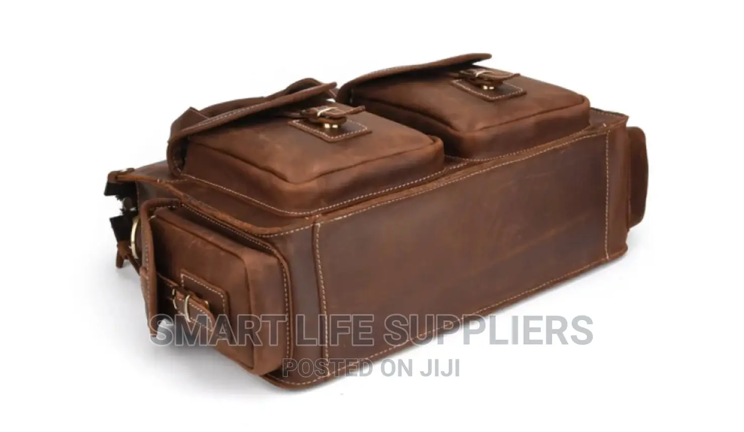 14′′ Natural Crazy Horse Leather Hand and Cross Body Bag