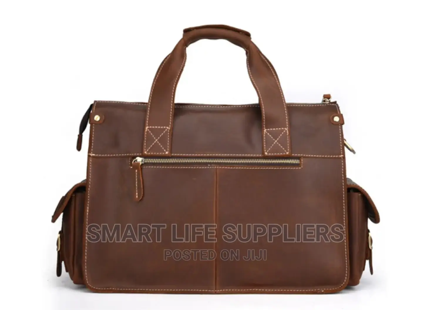 14′′ Natural Crazy Horse Leather Hand and Cross Body Bag