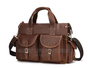 14′′ Natural Crazy Horse Leather Hand and Cross Body Bag