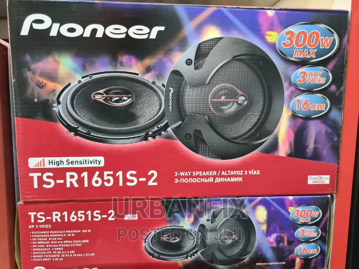 Pioneer 6 Inch 300 Watts Midrange Speakers - TS-R1651S