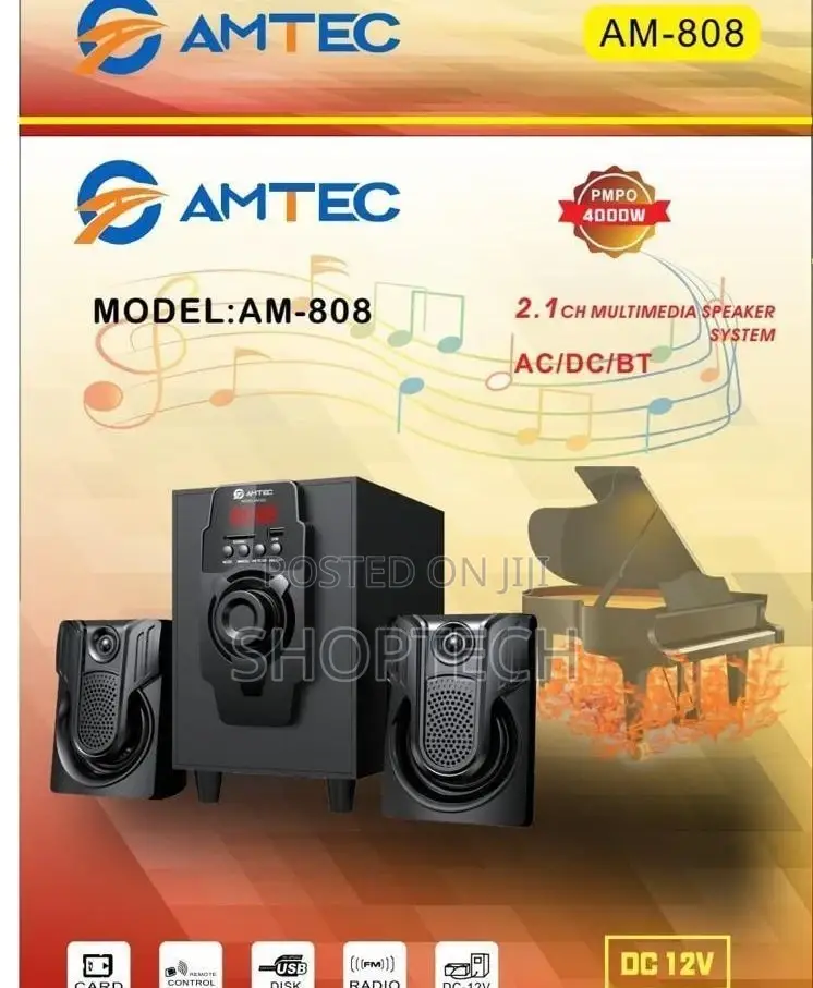 Amtec Am-808 2.1ch Multimedia Speaker