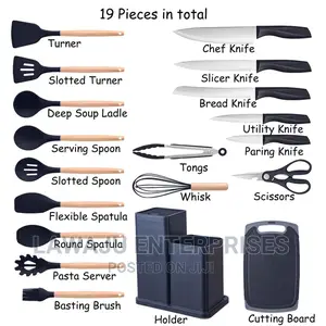 19PC Set Executive Silicon Spoons