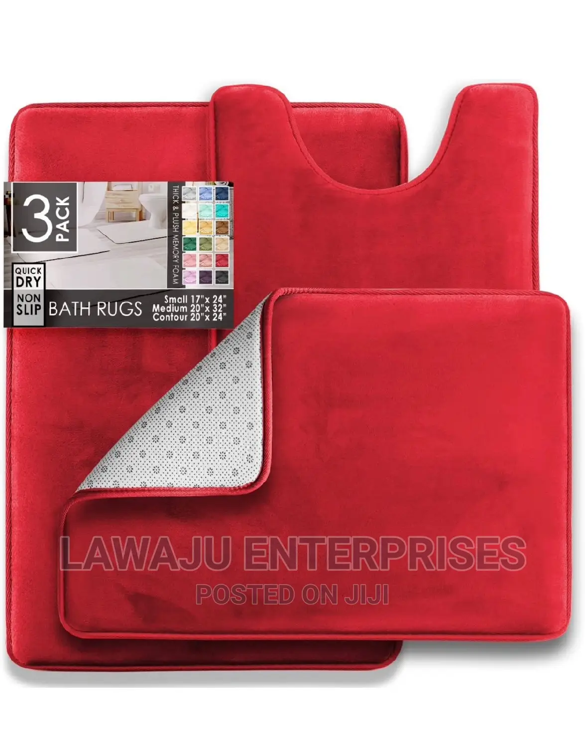 Memory Foam Bath Mat Set for Bathroom