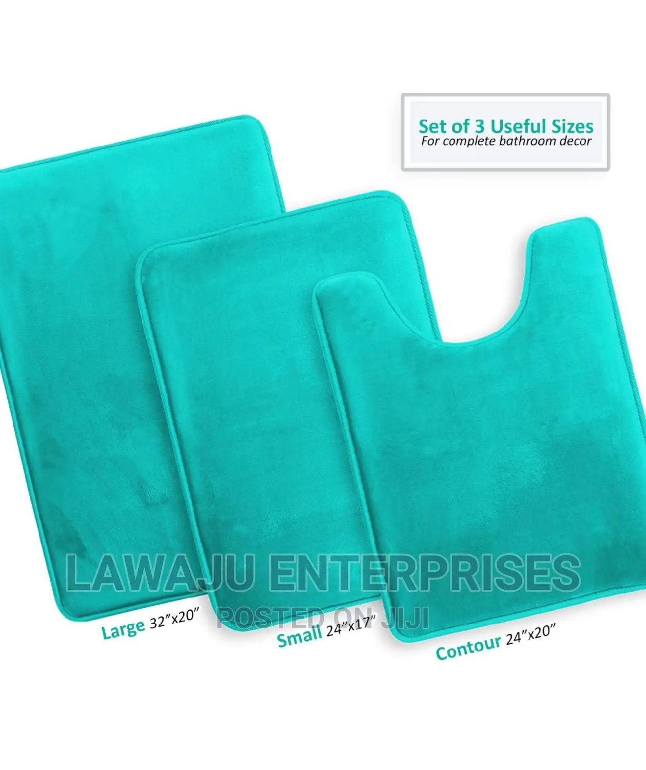 Memory Foam Bath Mat Set for Bathroom