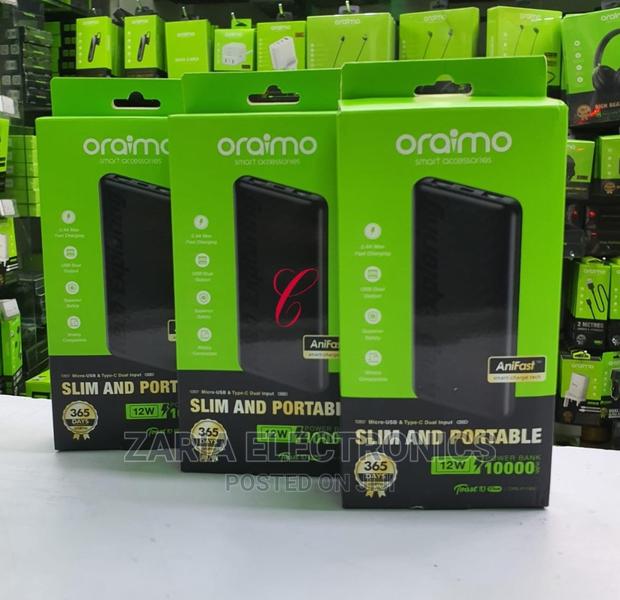 Oraimo 10,000mah Power Bank 12watts,Fast Charging