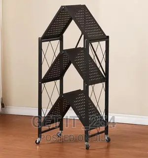 4 Layer Foldable Kitchen Rack Material Carbon Steel.