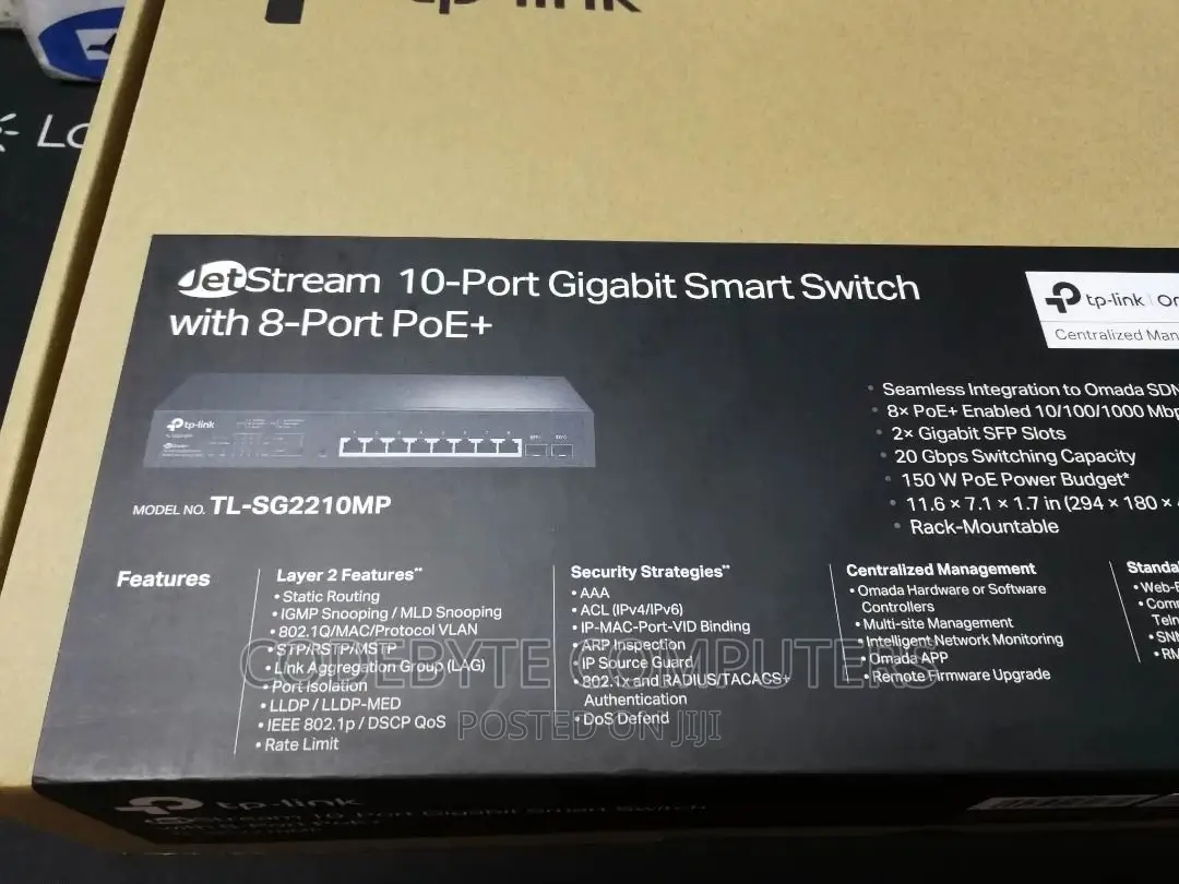 Jetstream 10-Port Gigabit Smart Switch With 8-Port Poe+