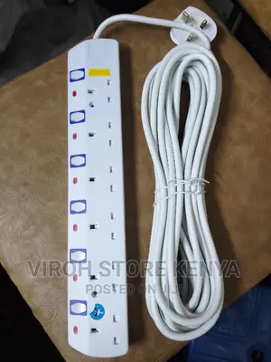 Socket Extension Cable 10 Metres 6 Ports Surge Protector