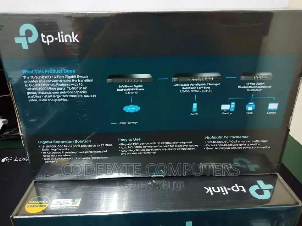 Tp-Link TL-SG1016D 16-Port Gigabit Desktop/Rackmount Switch