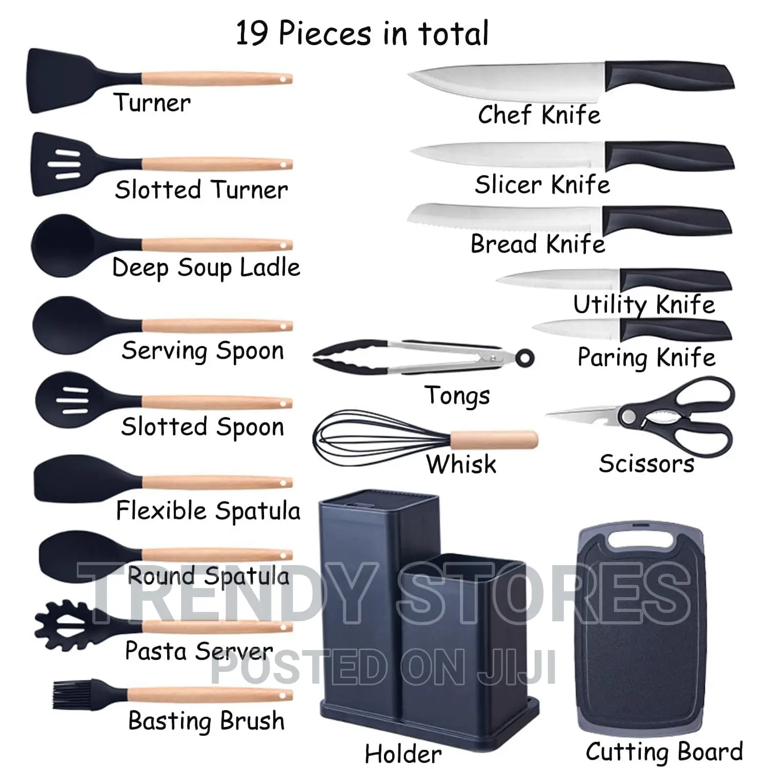 19PC Set Executive Silicon Spoons