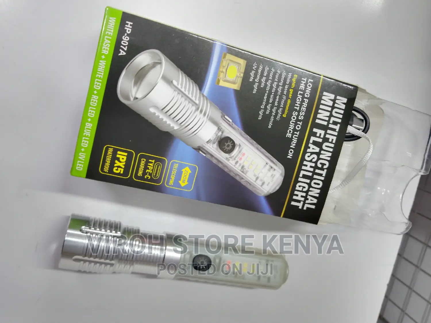 Multifunctional Mini Flashlight Pocket Torch Zooming Light