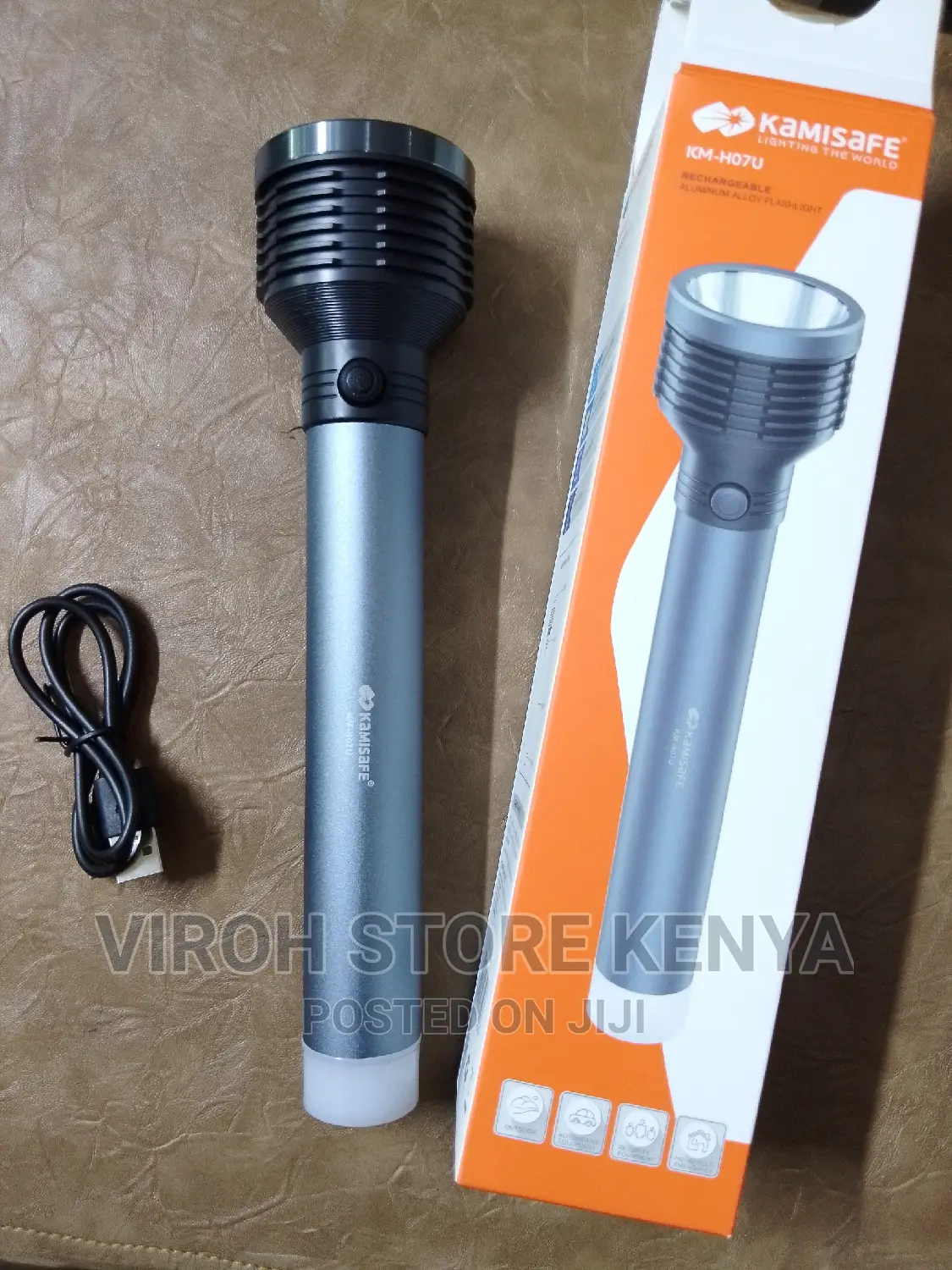 Kamisafe LED Torch KM-H07U Rechargeable Flashlight