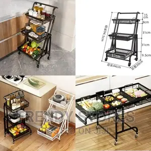 Three Layer Foldable Metallic Rack