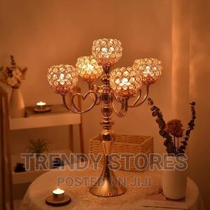 5piece Candle Metal Candlestick - thumbnail 2
