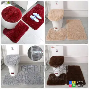3pcs Bathroom Mat Set Non Slip.
 Water Absorbent