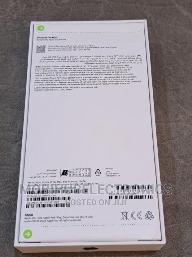 New Apple iPhone 15 Pro Max 256 GB Blue - thumbnail 2