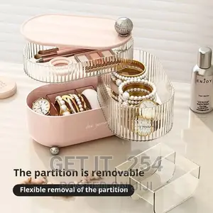 Rotating Jewellery Storage Box Earing Ring Box Cosmetic