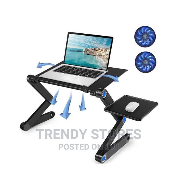 Double Fan Adjustable Laptop Stand With Mouse Pad - thumbnail 2