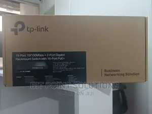 16-port 10/100mbps + 2-port Gigabit Switch With 16-port Poe+
