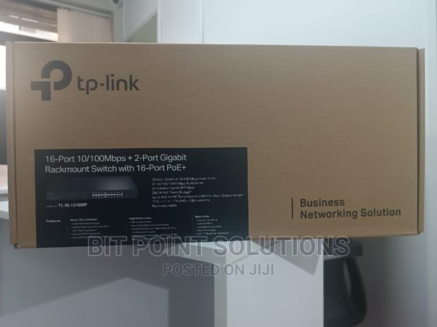 16-port 10/100mbps + 2-port Gigabit Switch With 16-port Poe+