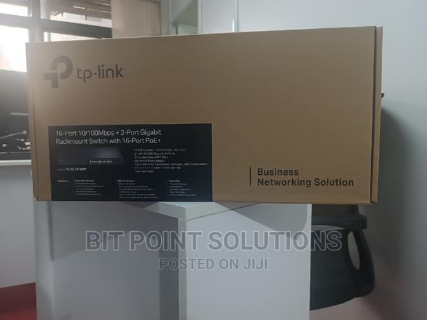Tplink 16port Switch With 2 Gigabit Port And 16 Poe Ports