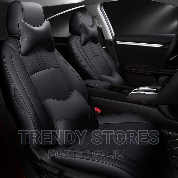 Leather Car Seat Covers With Neck Pillows and Lumber Support
