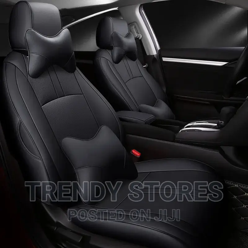 Leather Car Seat Covers With Neck Pillows and Lumber Support