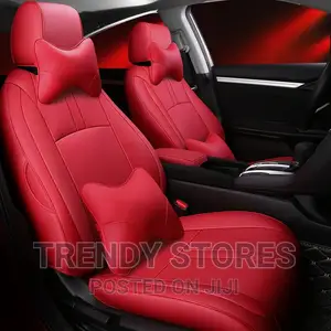 Leather Car Seat Covers With Neck Pillows and Lumber Support