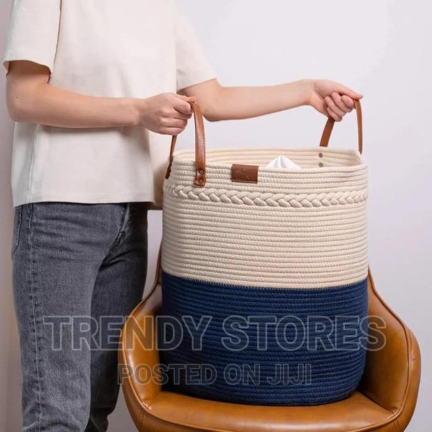 Cotton Rope Baskets Decorative Baskets - main view
