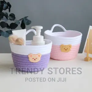 Handmade Bright-Colored Delicate Cotton Rope Sundries Basket