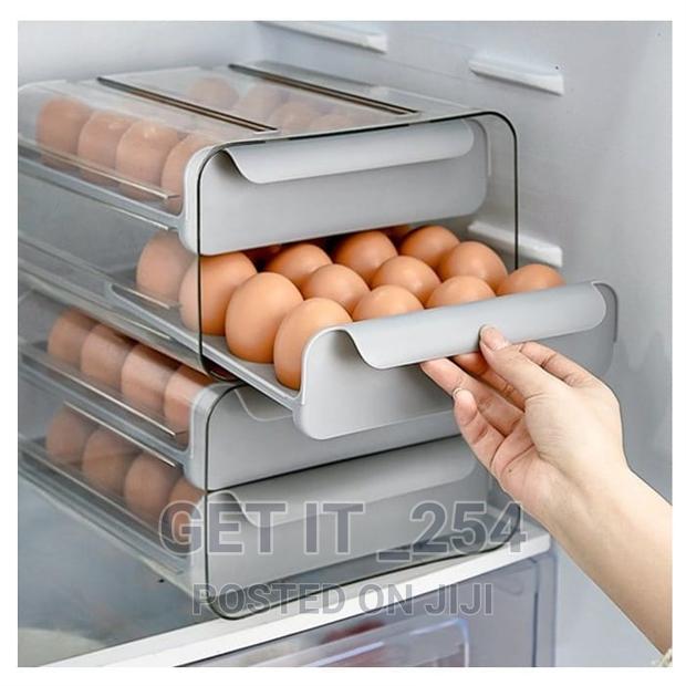 32slots Acyric EGG STORAGE BOX Colours:- Grey and White
