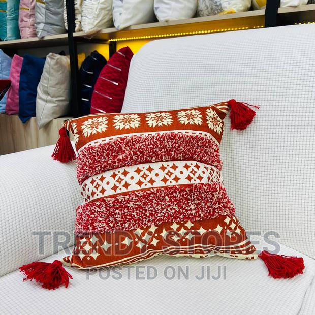 Tufted Boho Vintage Cotton Pillow Cover - thumbnail 4
