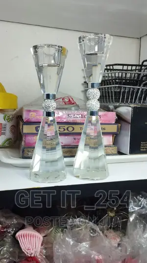 Silver Luxury Crystal and Rhinestone Candle Holder