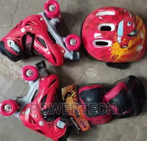 Complete Kit Four Wheel Blue Roller Skates Shoes
"