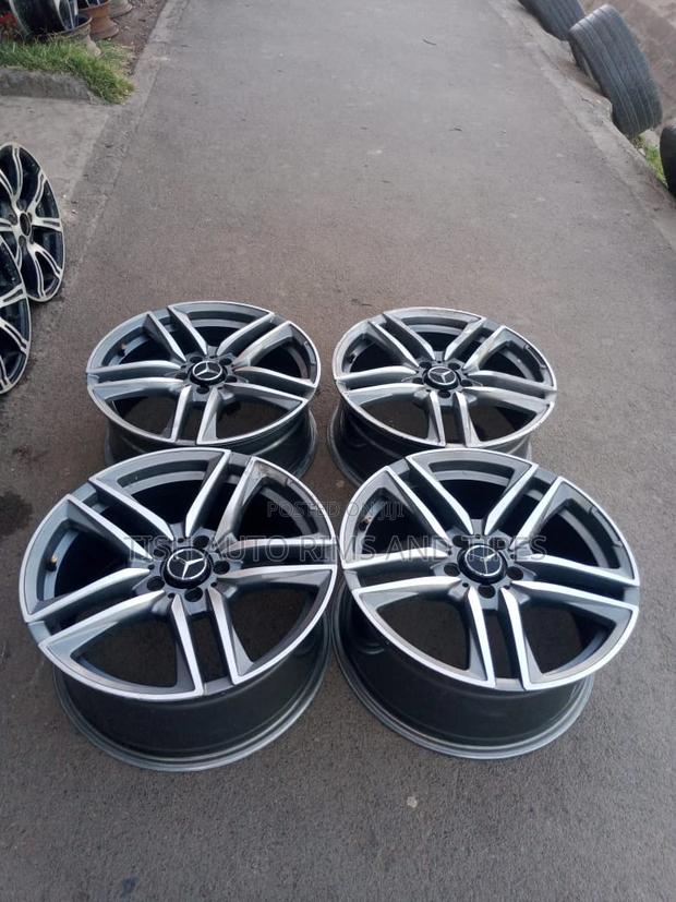 Staggered Grey 18 Inch Rims Set