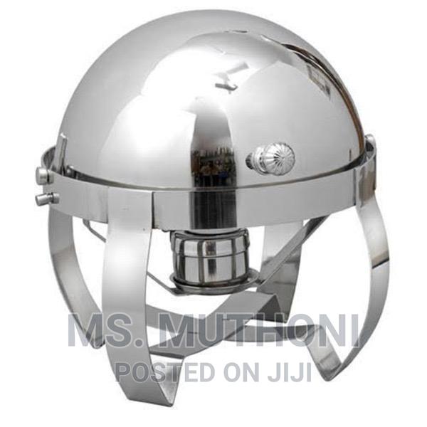 Round Heavy Gauge Stainless Steel Roll Top 5l Chaffing Dish