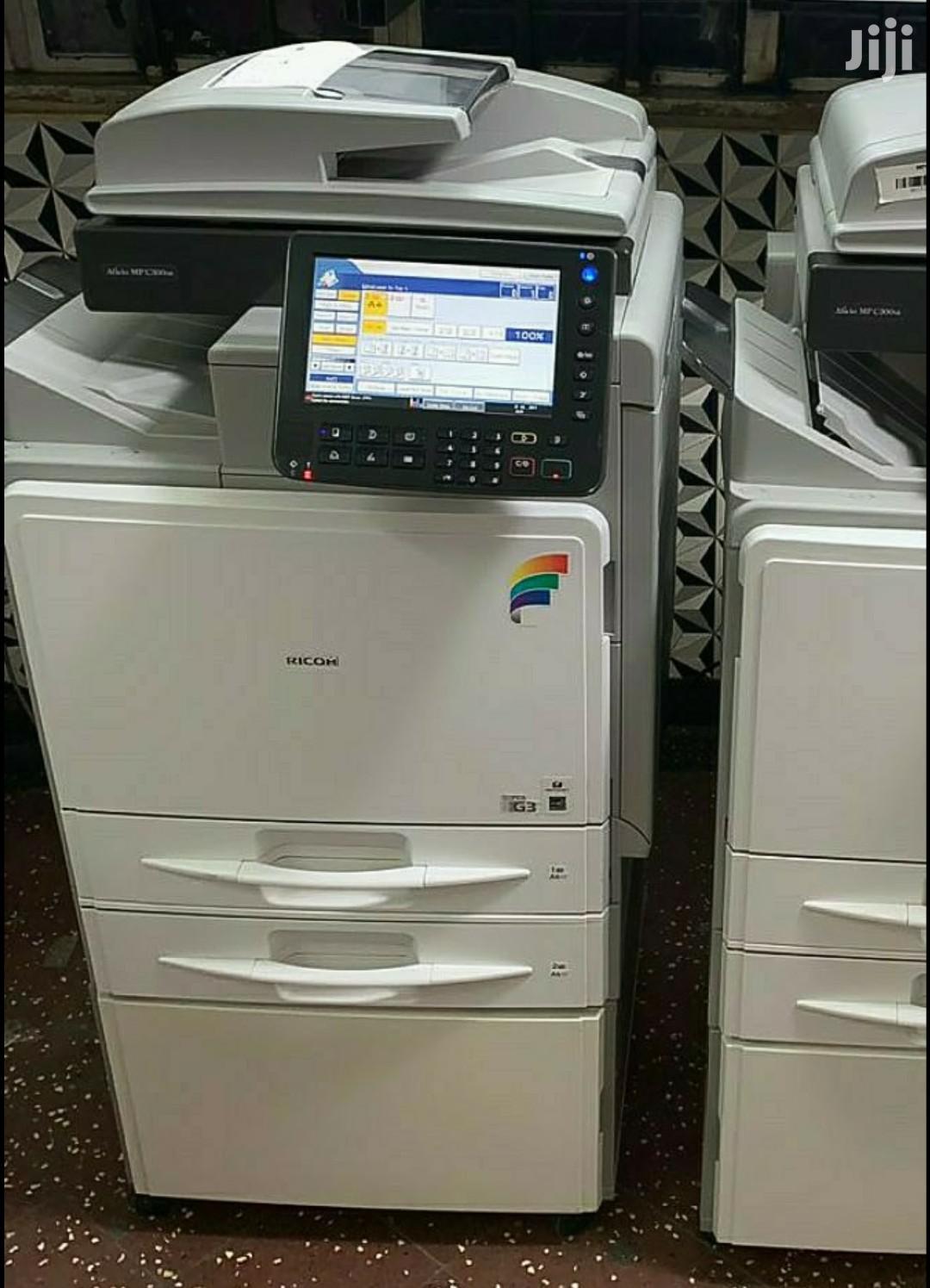 Colored Ricoh Aficio Mp C300 Photocopier Printer Scanner