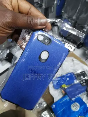Oppo F5 Cover - Blue - Luxury Fabric Jeans Texture