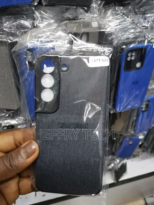 Samsung S22 Cover - Gray - Luxury Fabric Jeans Texture
