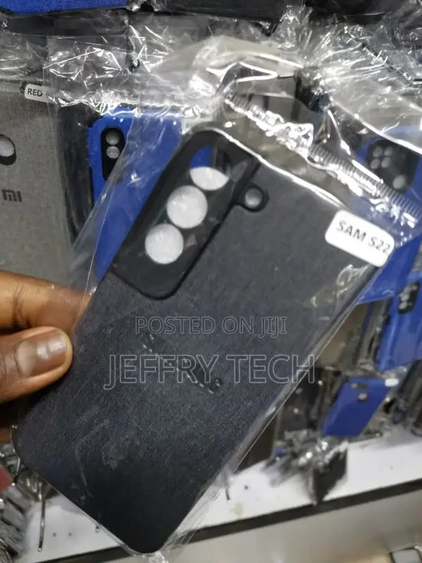 Samsung S22 Cover - Gray - Luxury Fabric Jeans Texture