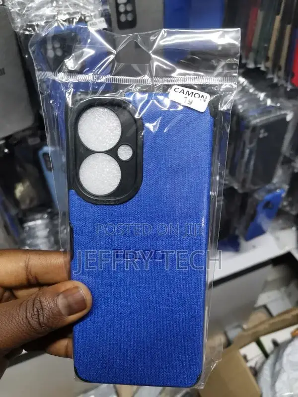 Tecno Camon 19 Blue Jeans Texture Camera Protection Case