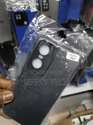 Tecno Pop 6pro Black Jeans Texture Camera Protection Case