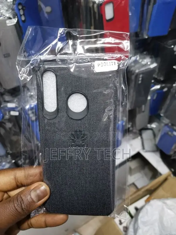Huawei P30 Lite Blue Fabric Jeans Texture Camera Protection