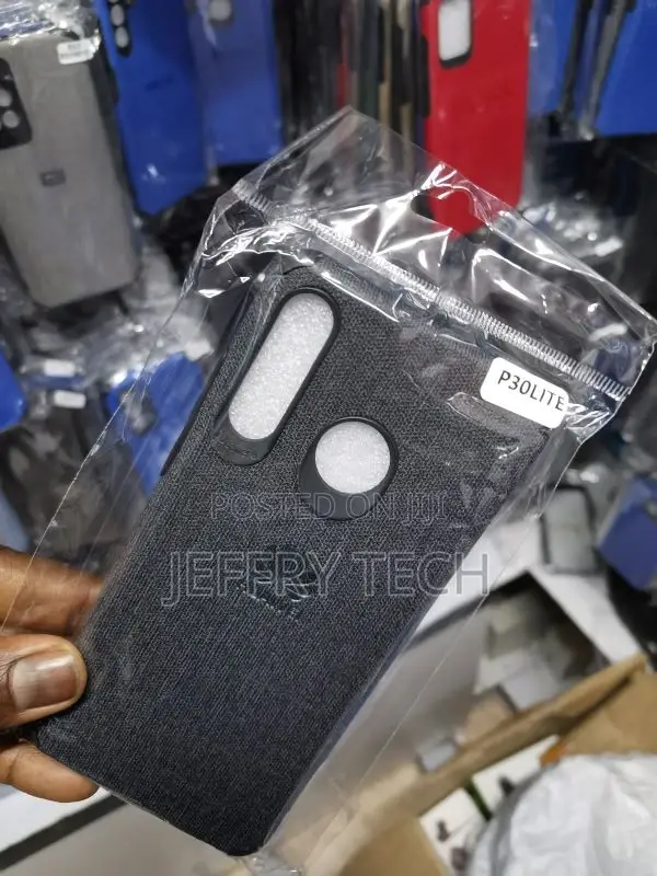 Huawei P30 Lite Blue Fabric Jeans Texture Camera Protection