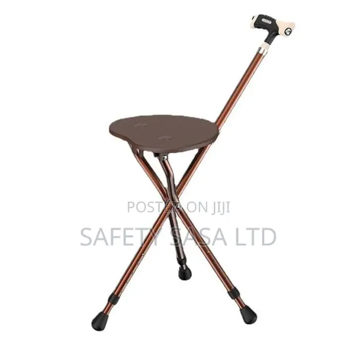 Aluminum Folding Adjustable Three-Legged Chair With Stool